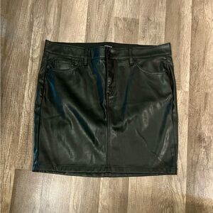 Torrid Black Faux Leather Mini Skirt